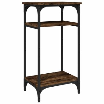 Bijzettafel 40x30x75 cm bewerkt hout gerookt eikenkleurig 2