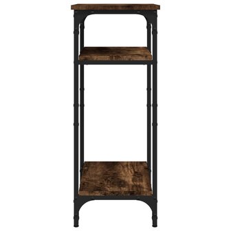 Bijzettafel 40x30x75 cm bewerkt hout gerookt eikenkleurig 7