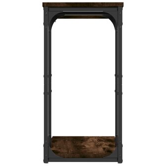 Bijzettafel 40x30x60 cm bewerkt hout gerookt eikenkleurig 6