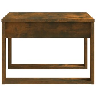 Bijzettafel 50x50x35 cm bewerkt hout gerookt eikenkleurig 6