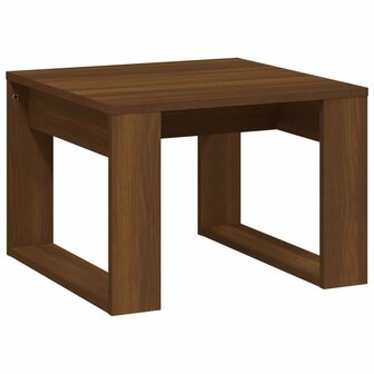 Bijzettafel 50x50x35 cm bewerkt hout bruin eikenkleur 2