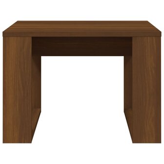 Bijzettafel 50x50x35 cm bewerkt hout bruin eikenkleur 5