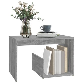 Bijzettafel 59x36x38 cm bewerkt hout grijs sonoma eikenkleurig 3