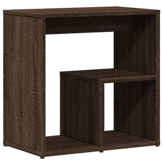 Bijzettafel 50x30x50 cm bewerkt hout bruin eikenkleur 7