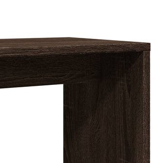 Bijzettafel 50x30x50 cm bewerkt hout bruin eikenkleur 8