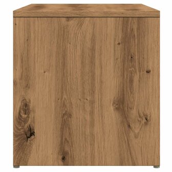 Bijzettafel 59x36x38 cm bewerkt hout artisanaal eikenkleurig 5