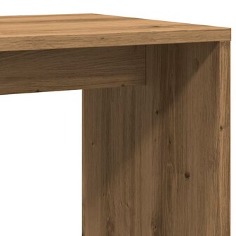 Bijzettafel 59x36x38 cm bewerkt hout artisanaal eikenkleurig 7