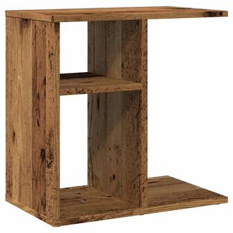 Bijzettafel 50x30x50 cm bewerkt hout oud houtkleurig 2