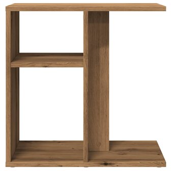 Bijzettafel 50x30x50 cm bewerkt hout artisanaal eikenkleur 4