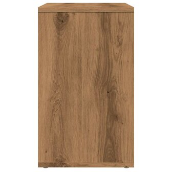 Bijzettafel 50x30x50 cm bewerkt hout artisanaal eikenkleur 5
