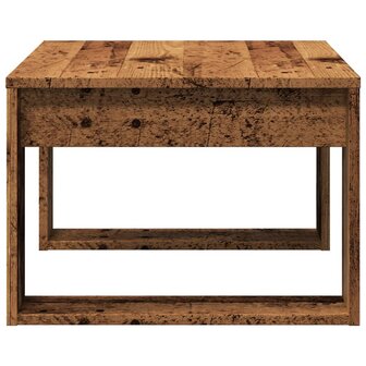 Bijzettafel 50x50x35 cm bewerkt hout oud houtkleurig 5