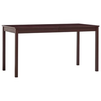 Eettafel 140x70x73 cm grenenhout donkerbruin 1