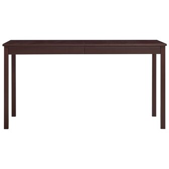 Eettafel 140x70x73 cm grenenhout donkerbruin 2