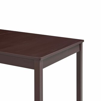 Eettafel 140x70x73 cm grenenhout donkerbruin 4