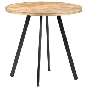 Eettafel 80 cm ruw mangohout 1