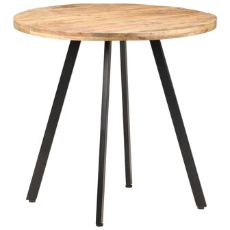 Eettafel 80 cm ruw mangohout 5