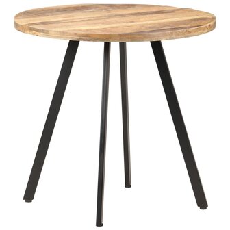 Eettafel 80 cm ruw mangohout 6