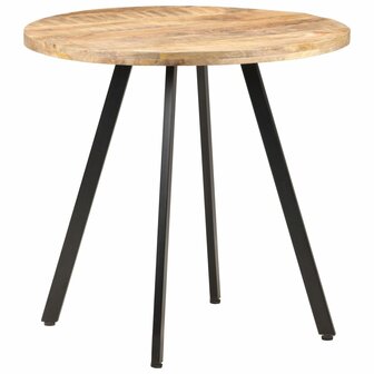 Eettafel 80 cm ruw mangohout 8