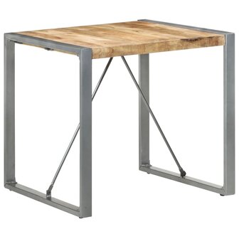 Eettafel 80x80x75 cm ruw mangohout 1