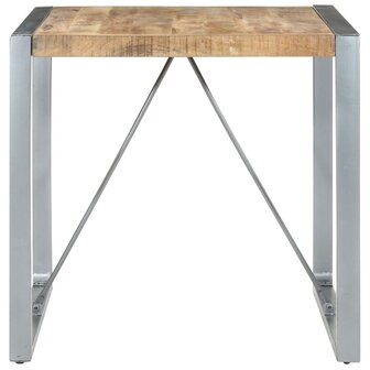 Eettafel 80x80x75 cm ruw mangohout 2