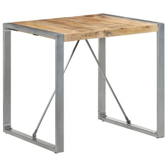 Eettafel 80x80x75 cm ruw mangohout 9