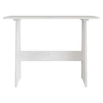 Eettafel met bankje REINE massief grenenhout wit 6