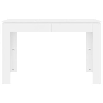 Eettafel 120x60x76 cm bewerkt hout wit 4