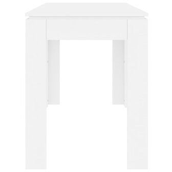 Eettafel 120x60x76 cm bewerkt hout wit 5
