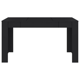 Eettafel 140x74,5x76 cm spaanplaat zwart 3