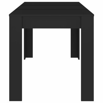 Eettafel 140x74,5x76 cm spaanplaat zwart 4