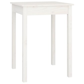 Eettafel 55x55x75 cm massief grenenhout wit 2