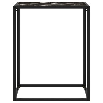 Wandtafel 60x35x75 cm gehard glas zwart 2