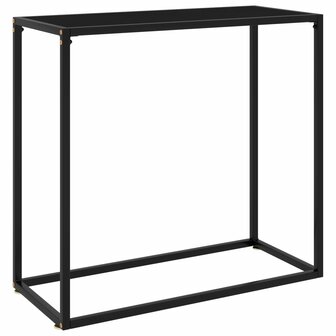 Wandtafel 80x35x75 cm gehard glas zwart 1