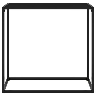Wandtafel 80x35x75 cm gehard glas zwart 2