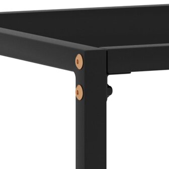 Wandtafel 80x35x75 cm gehard glas zwart 5