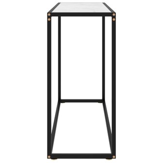 Wandtafel 100x35x75 cm gehard glas wit 3