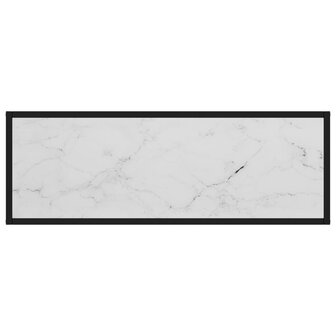 Wandtafel 100x35x75 cm gehard glas wit 4