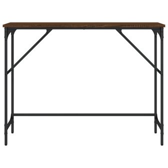 Wandtafel 100x32x75 cm bewerkt hout bruin eikenkleur 4