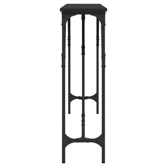 Wandtafel 180x23x75 cm bewerkt hout zwart 5