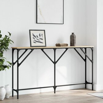 Wandtafel 140x23x75 cm bewerkt hout sonoma eikenkleurig 1