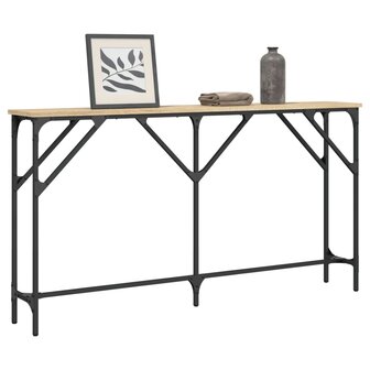 Wandtafel 140x23x75 cm bewerkt hout sonoma eikenkleurig 3