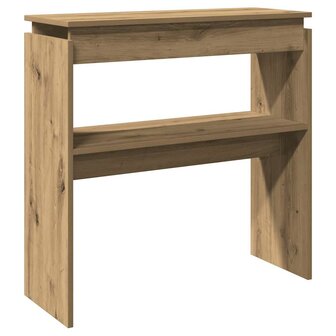 Wandtafel 80x30x80 cm bewerkt hout artisanaal eikenkleurig 2