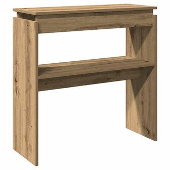 Wandtafel 80x30x80 cm bewerkt hout artisanaal eikenkleurig 6