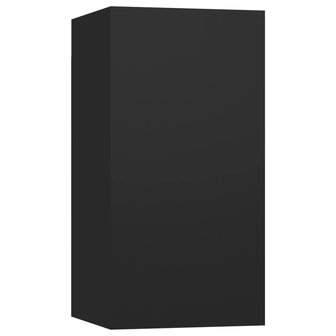 Tv-meubel 30,5x30x60 cm bewerkt hout zwart 2