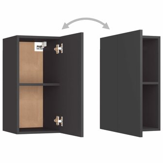 Tv-meubel 30,5x30x60 cm bewerkt hout grijs 6