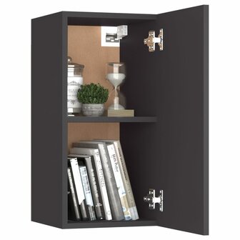 Tv-meubel 30,5x30x60 cm bewerkt hout grijs 8