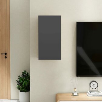 Tv-meubel 30,5x30x60 cm bewerkt hout grijs 9