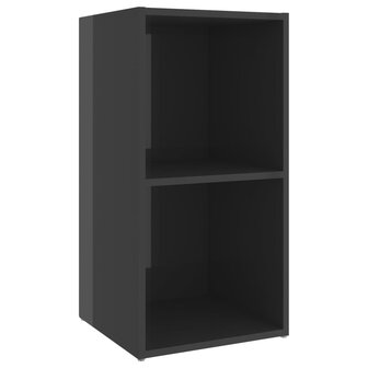 Tv-meubel 72x35x36,5 cm bewerkt hout hoogglans grijs 7