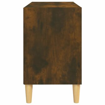 Tv-meubel met houten poten 69,5x30x50 cm gerookt eikenkleurig 5