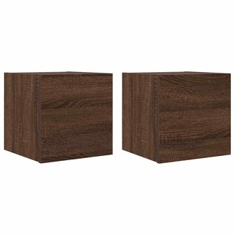 Tv-wandmeubelen 4 st 30,5x30x30 cm bruin eikenkleur 2